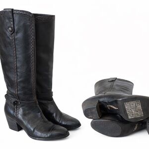 UGG Leather Classic Women's Black Leather Mid-Calf Boots